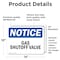 Signmission Gas Shutoff Valve OSHA Notice Sign, Vinyl Decal, 14in W x 10in L, 2PK OS-2PACK-NS-D-1014-L-13039 - alternate 3